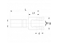 308434 Widełki M30, 20 mm ASST - B