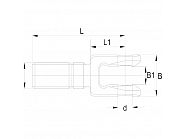 308546 Widełki M30 L-238 mm