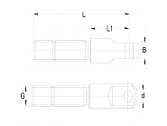 201694 Widełki ASST - B M30, L-62 mm