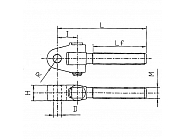 TFS01DX Końcówka przegubowa łącznika górnego, M30x3,0 Prawa 25,4 mm