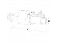 201756 Korpus główny stabilizatora hydraulicznego HGST Walterscheid L350 M30, skok 40 mm