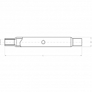 TL330118GP Rura górnego drążka kierującego, 330 mm, 1.1/8 UNC