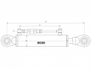 TEVHN305020011 Łącznik górny hydrauliczny TEVHN, 440-640 mm kat. 1