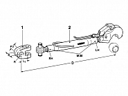 203021 Łącznik górny hydrauliczny, 90 mm, kat. 3