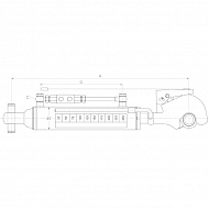 TCVNA3563230K2 Łącznik górny hydrauliczny siłownik TCVHA-K, 555-785 mm kat. 2