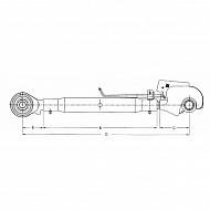 3PGGH3252 Łącznik górny z hakiem mocującym, kat. 3, CBM