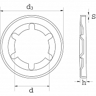 SL05RVS Pierścień zabezpieczający V2A Starlock, M5 - nierdzewny 