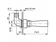 502010 Mieszadło zbiornika z przyłączem 90°, 1/2" Arag