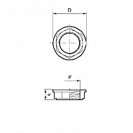 2052020 Nakrętka nasadowa płaska Arag, 1/2"