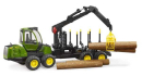 U02133 Forwarder John Deere 1210E z chwytakiem i 4 kłodami 1:16 Bruder
