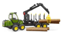 U02133 Forwarder John Deere 1210E z chwytakiem i 4 kłodami 1:16 Bruder