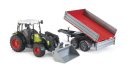 U02112 Ciągnik Claas Nectis 267 F z przyczepą wywrotką 1:16 Bruder