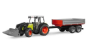 U02112 Ciągnik Claas Nectis 267 F z przyczepą wywrotką 1:16 Bruder