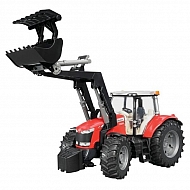 U03047 Zabawka ciągnik Massey Ferguson 7600 z ładowaczem