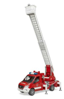 U02673 Mercedes-Benz Sprinter straż pożarna z drabiną, pompą i modułem światło-dźwięk 1:16 Bruder