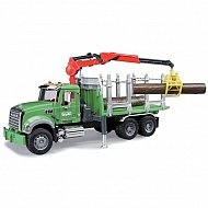 U02824 Zabawka ciężarówka do przewozu drewna z żurawiem Mack Granite