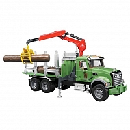 U02824 Zabawka ciężarówka do przewozu drewna z żurawiem Mack Granite