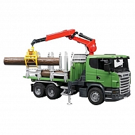 U03524 Zabawka ciężarówka do przewozu drewna z żurawiem Scania LKW