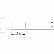 990113 Śruba zabezpieczająca zrywalna M14x80 8.8