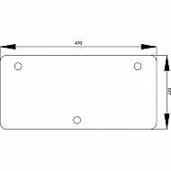 1332558C1N Szyba tylna, dolna 470x220 mm