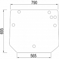 401815A1N Szyba tylna 800x695 mm