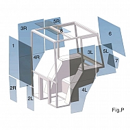 401815A1N Szyba tylna 800x695 mm