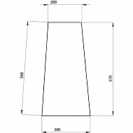 D7092 Szyba przednia, dolna 570x300 mm