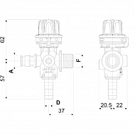 9620522 Regulator ciśnienia 1/2"x13 mm, tuleja, ARAG 
