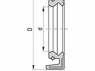21407CCP001 Uszczelniacz oleju, pierścień simering 21x40x7 mm typ: CC DIN3760 1 szt. Kramp