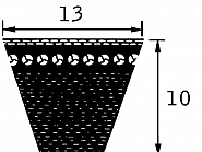 AVX13965 Pasek klinowy uzęb. La 13x965 mm