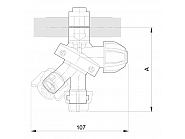 4012747 Korpus rozpylacza 3-pozycyjny z mocowaniem przegubowym na rurę 1/2" F10 z zaworem antykapacza i szybkozłączem ARAG
