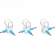 853K16E77 Elektryczny zawór kulowy 3-drożny 2" M