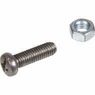 400101 Śruba z nakrętką, nierdzewna V2A do uchwytu dyszy,  nierdzewna ARAG