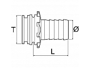1091513 Króciec węża T5M 13 mm