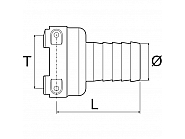 1090113 Końcówka wtykana 3/8'', 13 mm, T1