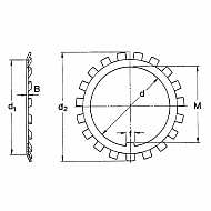 MB08 Podkładka łożyskowa MB/AW M40, 40 mm