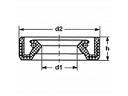 96400031195GP Pierścień uszczelniający wału 12x22x5