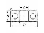 6062RS Łożysko kulkowe 606 2RS INA/FAG 6x17x6 mm