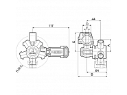 4064T960 Uchwyt dyszy 5-krotny 1" Seletron ARAG