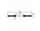 9329160 Uczelka profilowa z wkładem metalowym Plasson, DN 160