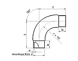 9556110 Łuk polietylenowy rurowy do zgrzewania PE 90° SDR 17 Plasson, 100 mm