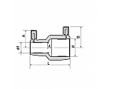 491104160125 Mufa redukcyjna do zgrzewania z łącznikiem wtykowym SDR 11 Plasson, 160 x 125 mm