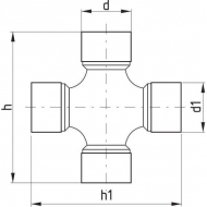 40753090 Krzyżak wału, Ø 30x88.0 mm Steel-Power