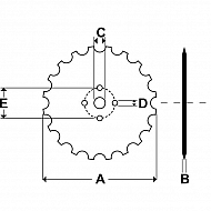 90085510 Tarcza zgarniaka zębata