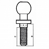 Z992570KR Sworzeń kulowy, 1"x 2 3/4"
