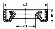 487010CBVP001 Pierścień Simmering, 48x70x10, Viton, nierdzewny 