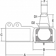 SHP018KR Końcówka drążka