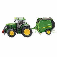 S01665 Traktor John Deere z prasą, SIKU