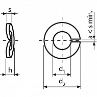128A10 Podkładka sprężysta łukowa ocynk Kramp, M10, 18,1 mm
