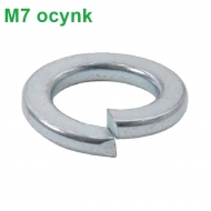 127B7 Podkładka sprężysta ocynk Kramp, M7, Ø 7x12,8x1,6 mm, stal ocynk DIN 127b